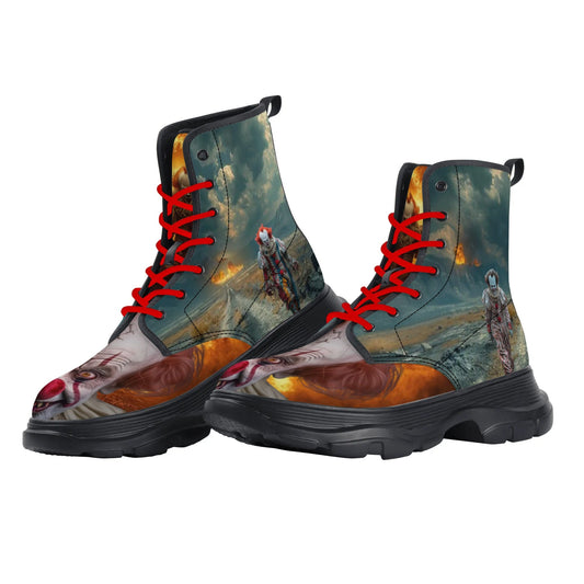 Mens and Womens Clowns Leaving Hell Leather Boots